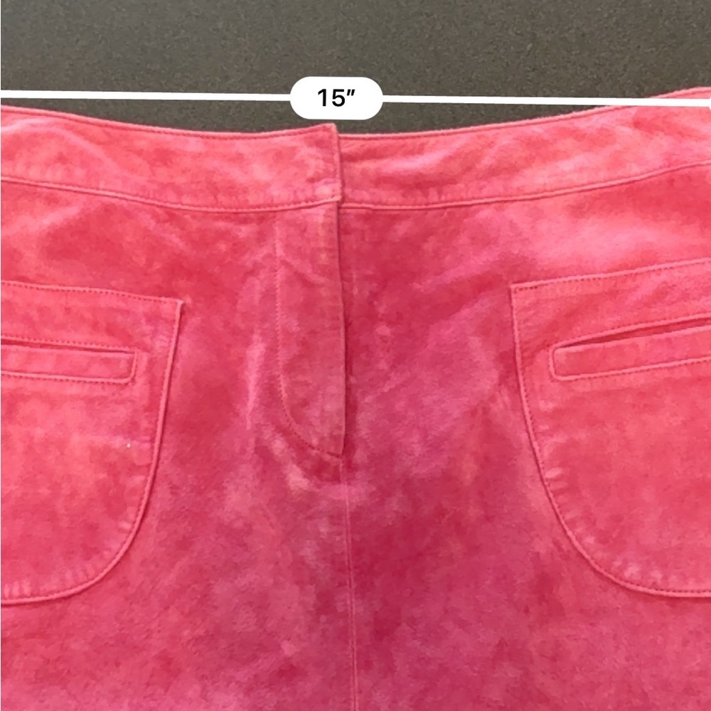 Lilly Pulitzer Hot Pink Suede A-Line skirt - Picture 9 of 11